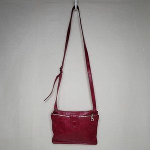 HOBO INTERNATIONAL EMBOSSED LEATHER CROSSBODY BAG